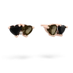 Onyx Sweethearts 14K Rose Gold earrings E5260