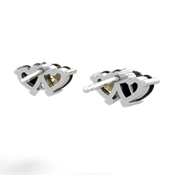 Onyx Sweethearts 14K White Gold earrings E5260