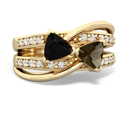 Onyx Bowtie 14K Yellow Gold ring R2360