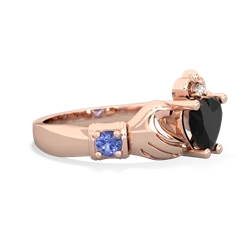 Onyx Claddagh Keepsake 14K Rose Gold ring R5245