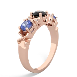 Onyx Hugs And Kisses 14K Rose Gold ring R5016