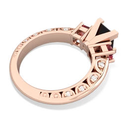 Onyx Eternal Embrace Engagement 14K Rose Gold ring C2001