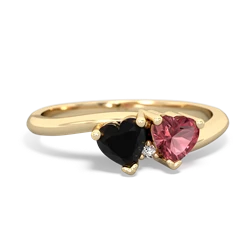 Onyx Sweethearts 14K Yellow Gold ring R5260