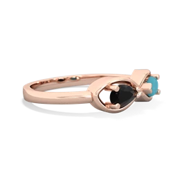 Onyx Infinity 14K Rose Gold ring R5050