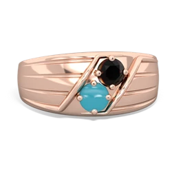 Onyx Men's Streamline 14K Rose Gold ring R0460