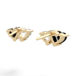 Onyx Sweethearts 14K Yellow Gold earrings E5260