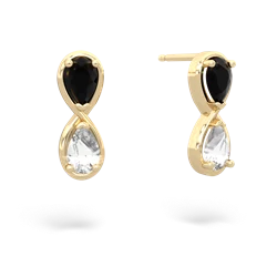 Onyx Infinity 14K Yellow Gold earrings E5050