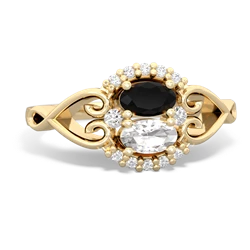 Onyx Love Nest 14K Yellow Gold ring R5860