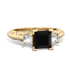 Onyx Eternal Embrace Engagement 14K Yellow Gold ring C2001