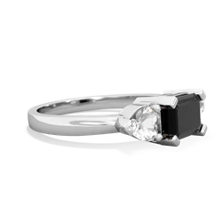 Onyx Three Stone 14K White Gold ring R5235