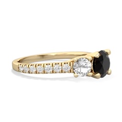 Onyx Pave Trellis 14K Yellow Gold ring R5500