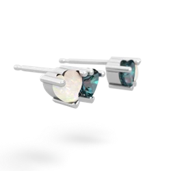 Opal Sweethearts 14K White Gold earrings E5260