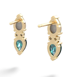 Opal Bowtie Drop 14K Yellow Gold earrings E0865