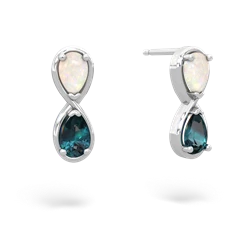 Opal Infinity 14K White Gold earrings E5050