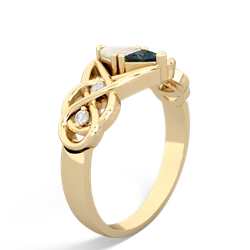 Opal Keepsake Celtic Knot 14K Yellow Gold ring R5300