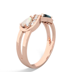 Opal Diamond Infinity 14K Rose Gold ring R5390