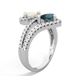 Opal Diamond Dazzler 14K White Gold ring R3000