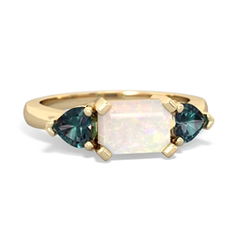 Opal Three Stone 14K Yellow Gold ring R5235