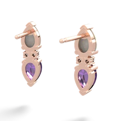 Opal Bowtie Drop 14K Rose Gold earrings E0865