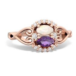 Opal Love Nest 14K Rose Gold ring R5860