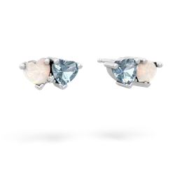 Opal Sweethearts 14K White Gold earrings E5260