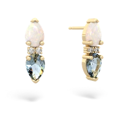 Opal Bowtie Drop 14K Yellow Gold earrings E0865