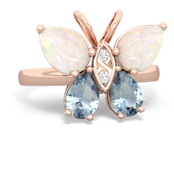 Opal Butterfly 14K Rose Gold ring R2215