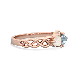 Opal Heart To Heart Braid 14K Rose Gold ring R5870