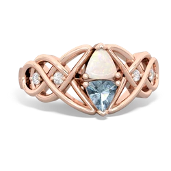 Opal Keepsake Celtic Knot 14K Rose Gold ring R5300