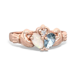 Opal 'Our Heart' Claddagh 14K Rose Gold ring R2388