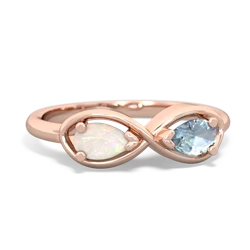 Opal Infinity 14K Rose Gold ring R5050