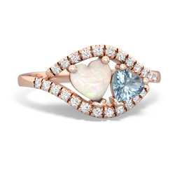 Opal Mother And Child 14K Rose Gold ring R3010