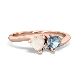 Opal Sweethearts 14K Rose Gold ring R5260