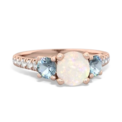 Opal Pave Trellis 14K Rose Gold ring R5500