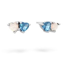 Opal Sweethearts 14K White Gold earrings E5260