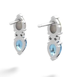 Opal Bowtie Drop 14K White Gold earrings E0865