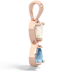 Opal Infinity 14K Rose Gold pendant P5050