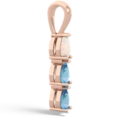 Opal Dew Drops 14K Rose Gold pendant P2251