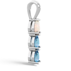 Opal Dew Drops 14K White Gold pendant P2251