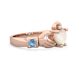 Opal Claddagh Keepsake 14K Rose Gold ring R5245