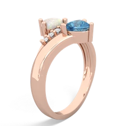 Opal Heart To Heart 14K Rose Gold ring R2064