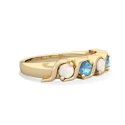 Opal Anniversary Band 14K Yellow Gold ring R2089