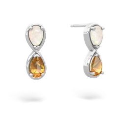 Opal Infinity 14K White Gold earrings E5050