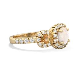 Opal Regal Halo 14K Yellow Gold ring R5350