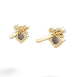 Opal Diamond Bows 14K Yellow Gold earrings E7002