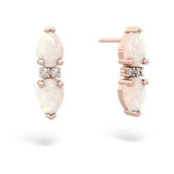 Opal Bowtie Drop 14K Rose Gold earrings E0865