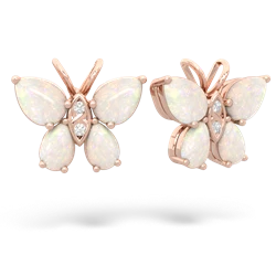 Opal Butterfly 14K Rose Gold earrings E2215