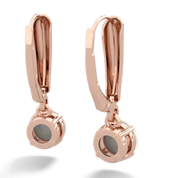 Opal 6Mm  Round Lever Back 14K Rose Gold earrings E2786