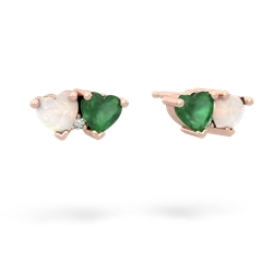 Opal Sweethearts 14K Rose Gold earrings E5260