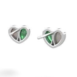 Opal 'Our Heart' 14K White Gold earrings E5072